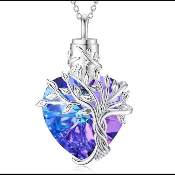 Crystal Tree of Life Urn Necklace - Picture 5 of 7